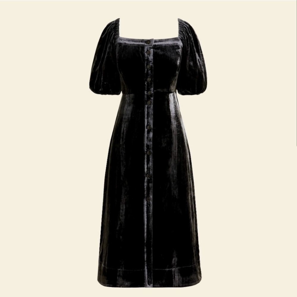 J Crew puff sleeve black dress, NWT, size 14.
